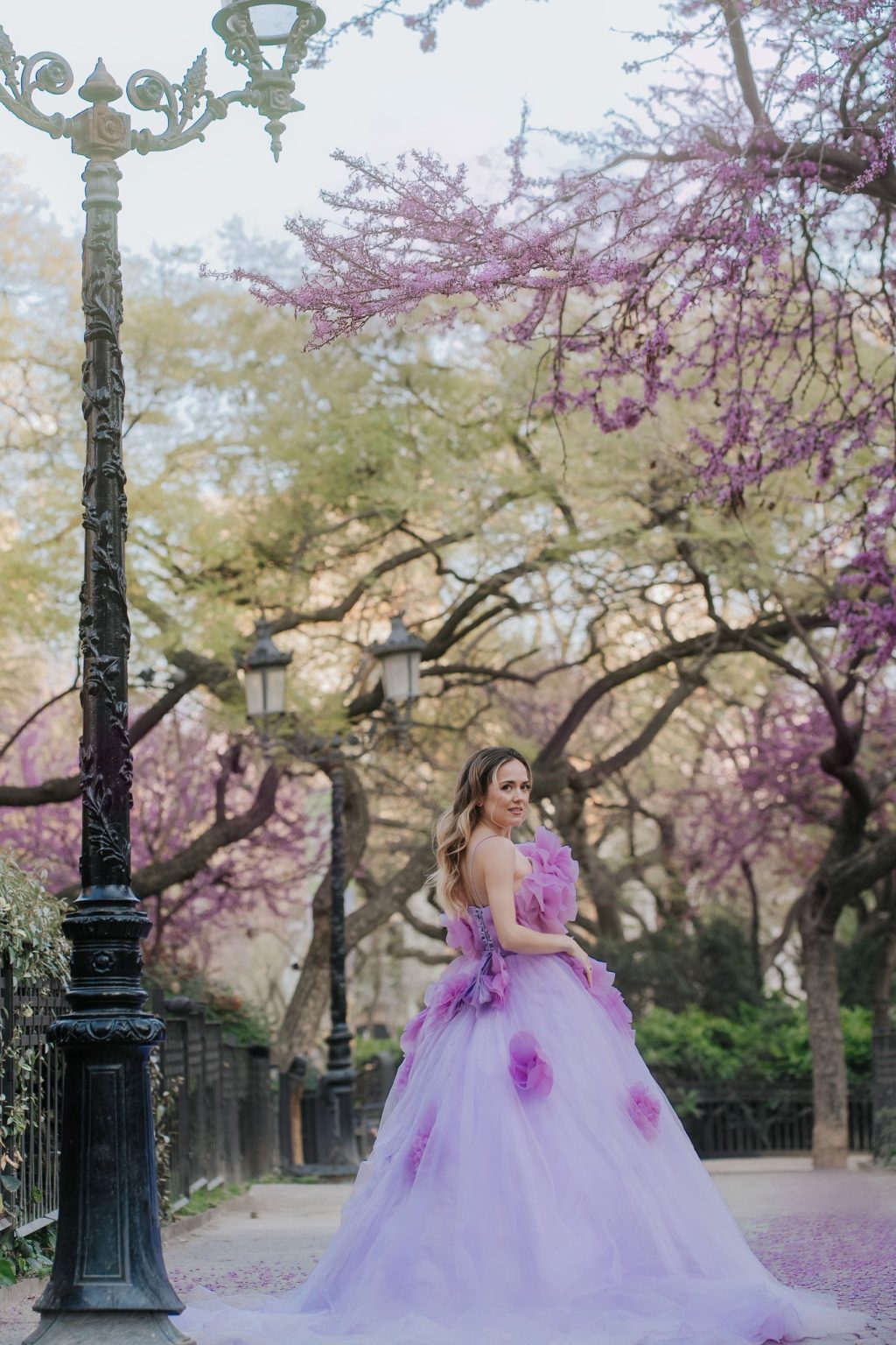Floral dress portrait in Barcelona