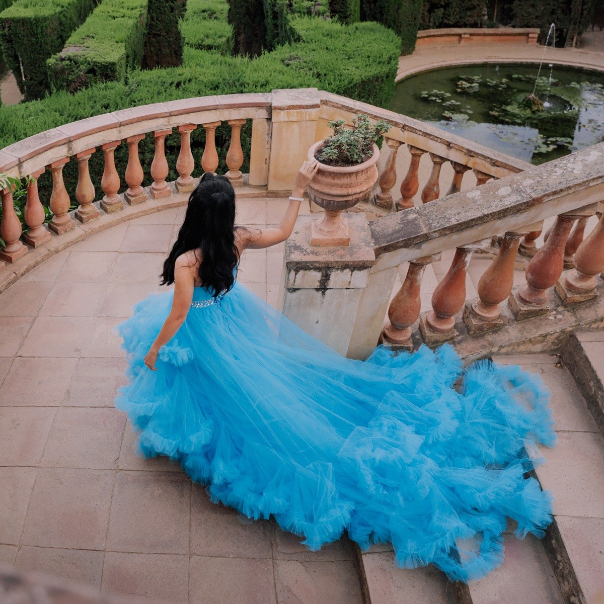 Blue Volume Dress